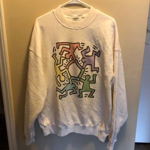 NWT Abercrombie and Fitch Keith Haring graphic crew sweatshirt